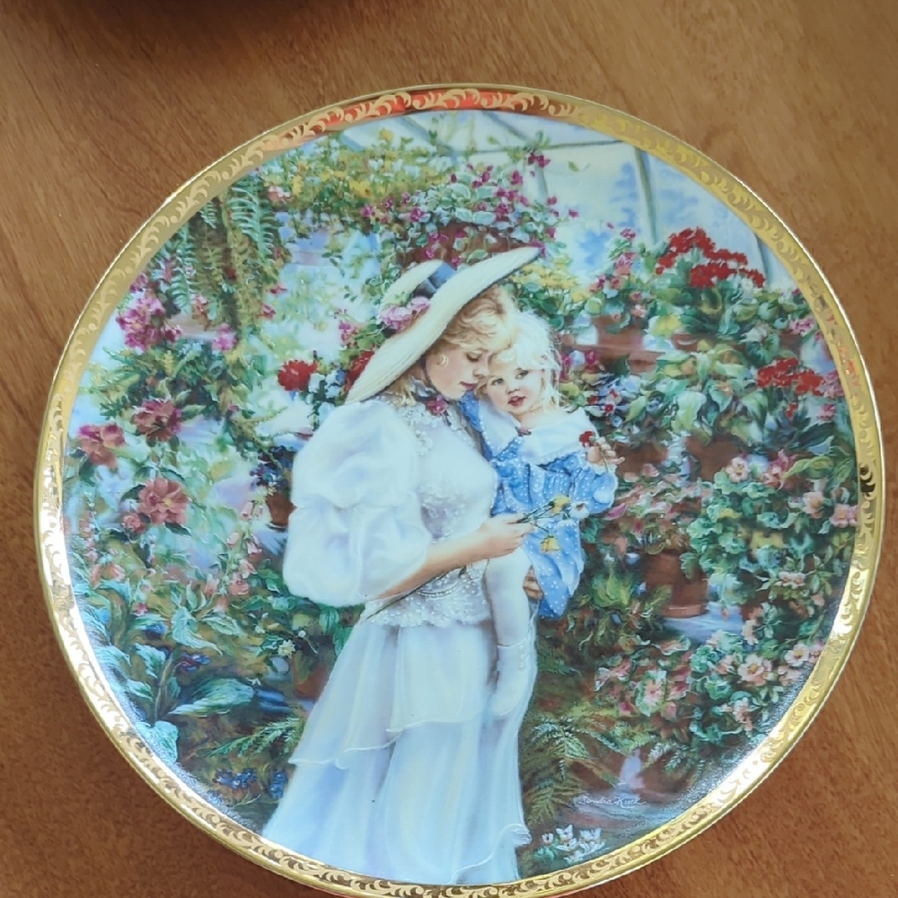 Decorative Plate with Gold Trim